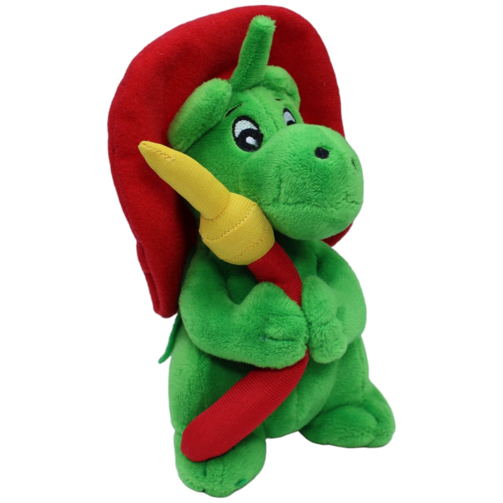 1233159 Sweety-Toys Drache Grisu mit Schlauch & Feuerwehrhelm Kuscheltier Kumpel Leo Gebraucht