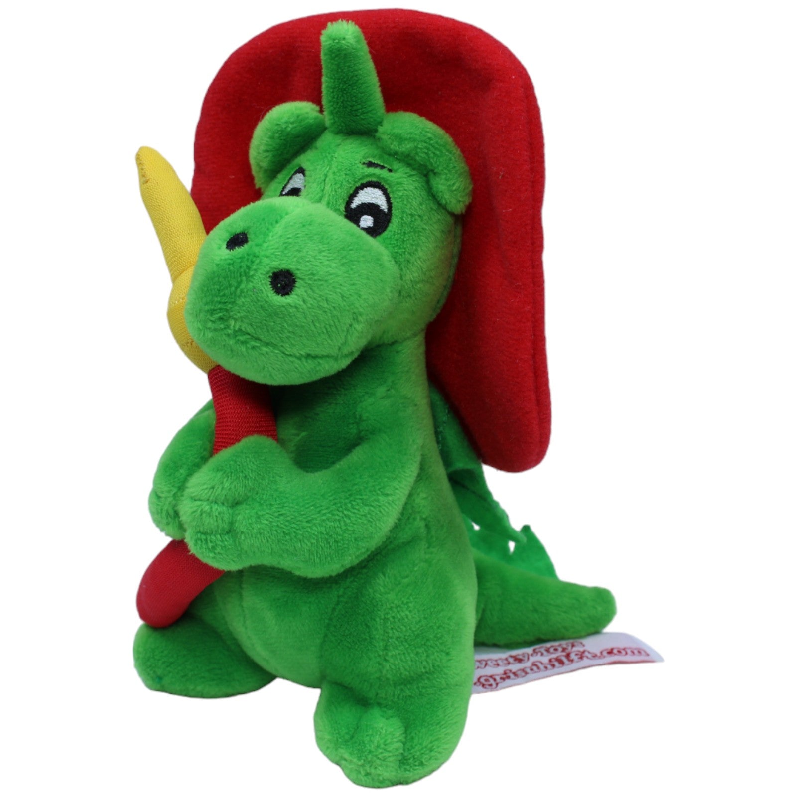 1233159 Sweety-Toys Drache Grisu mit Schlauch & Feuerwehrhelm Kuscheltier Kumpel Leo Gebraucht