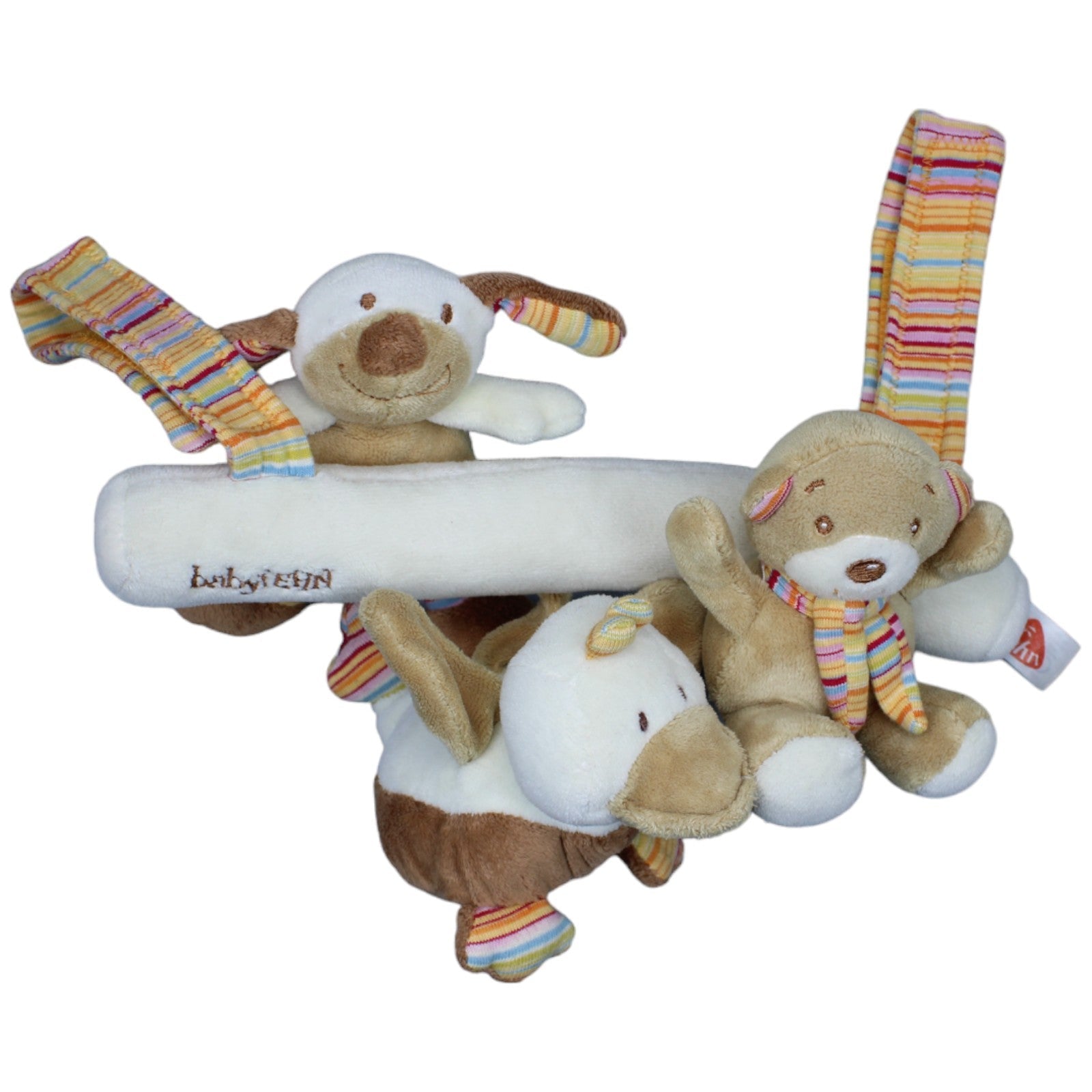 1233192 Fehn Kinderwagen-Kette mit Hund, Ente & Bär Kinderwagen-Kette Kumpel Leo Gebraucht