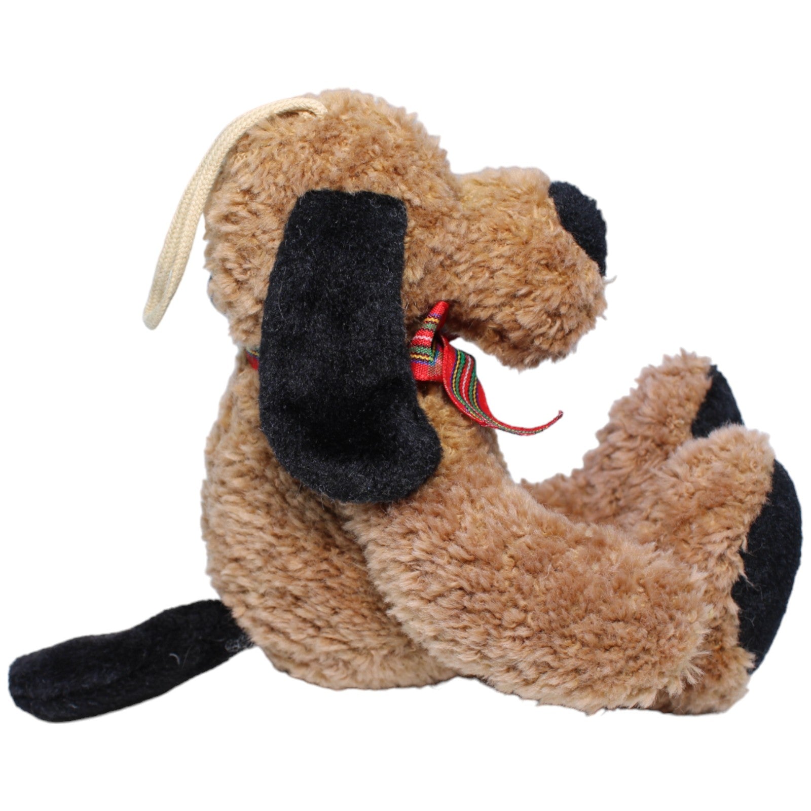 1233318 Sunkid Hund mit Schleife, braun Kuscheltier Kumpel Leo Gebraucht Hund