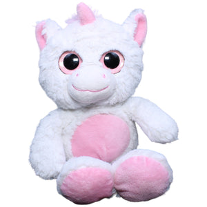 1233329 Unbekannt Einhorn, weiß-rosa Kuscheltier Kumpel Leo Fantasy Gebraucht Glubschi