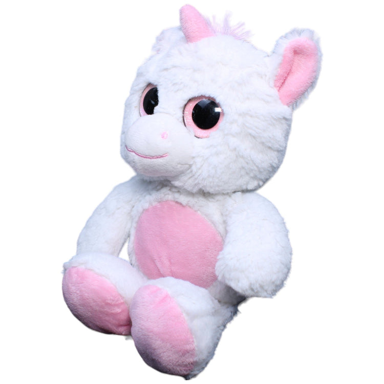 1233329 Unbekannt Einhorn, weiß-rosa Kuscheltier Kumpel Leo Fantasy Gebraucht Glubschi