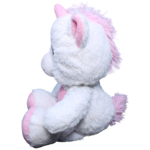 1233329 Unbekannt Einhorn, weiß-rosa Kuscheltier Kumpel Leo Fantasy Gebraucht Glubschi