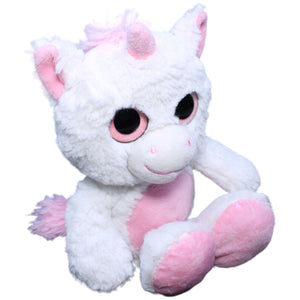 1233329 Unbekannt Einhorn, weiß-rosa Kuscheltier Kumpel Leo Fantasy Gebraucht Glubschi