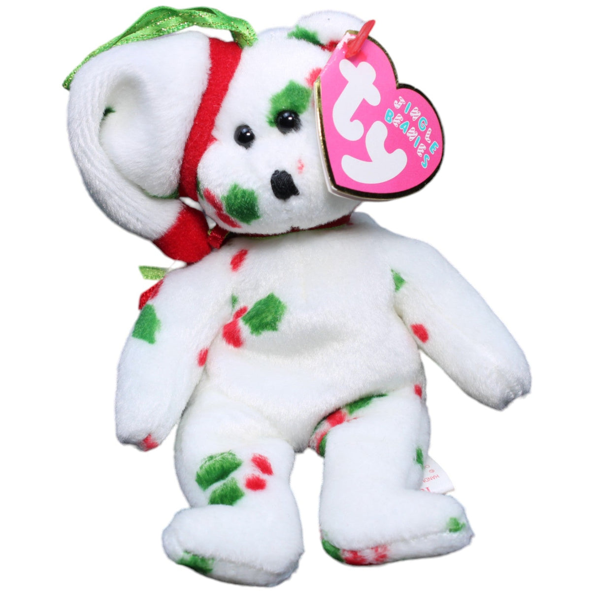 1233334 TY Vintage Jingle Beanie, 1998 Holiday Teddy Kuscheltier Kumpel Leo Bär Gebraucht Teddybär