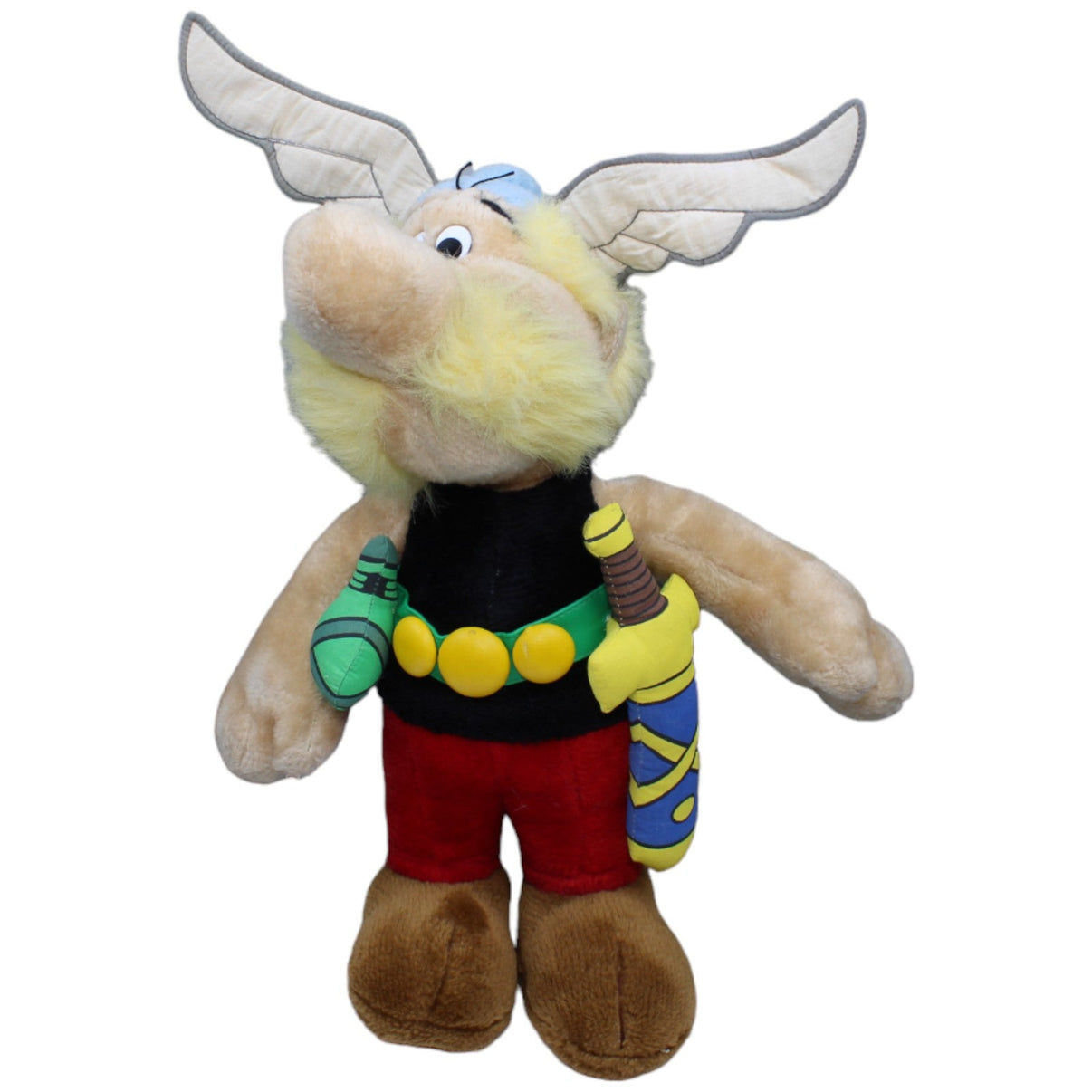 1233387 Michael Mühleck Vintage XL Asterix mit Schwert & Zaubertrank Plüschfigur Kumpel Leo Gebraucht