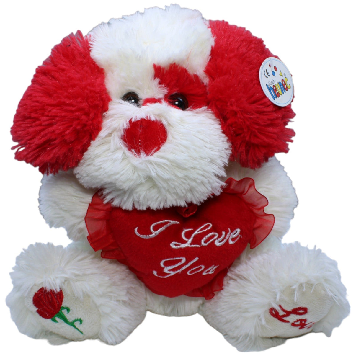 1233394 Heunec Hund mit Herz "I Love you" Kuscheltier Kumpel Leo neu