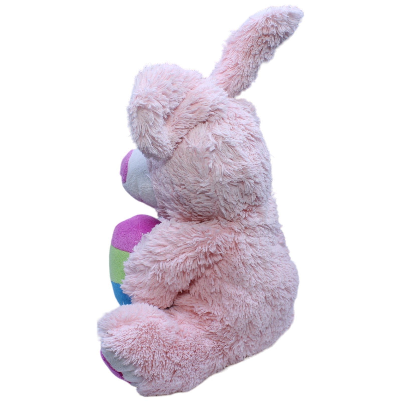 1233412 Happy People XL Osterhase mit bemaltem Ei, rosa Kuscheltier Kumpel Leo Gebraucht