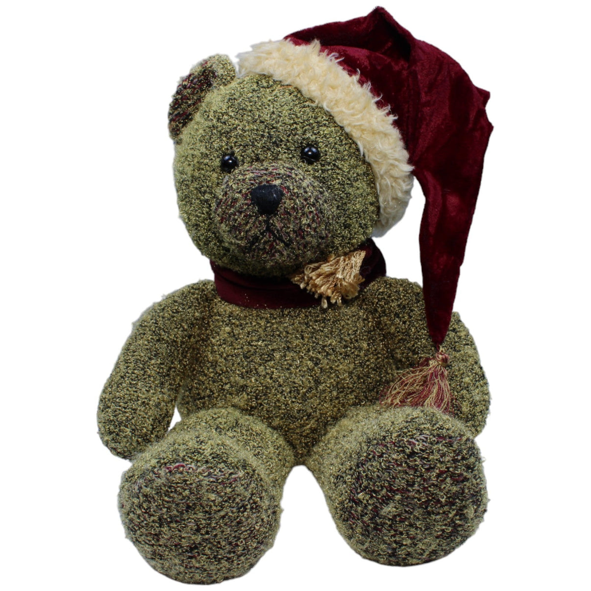 1233416 Russ Berrie Teddybär mit Mütze & Schal, Shimmers Kuscheltier Kumpel Leo Gebraucht