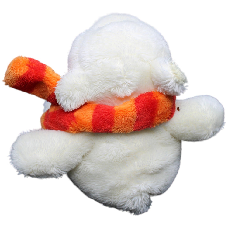 1233443 NICI Eisbär mit rot-orange gestreiftem Schal Kuscheltier Kumpel Leo Gebraucht Weihnachten Winter