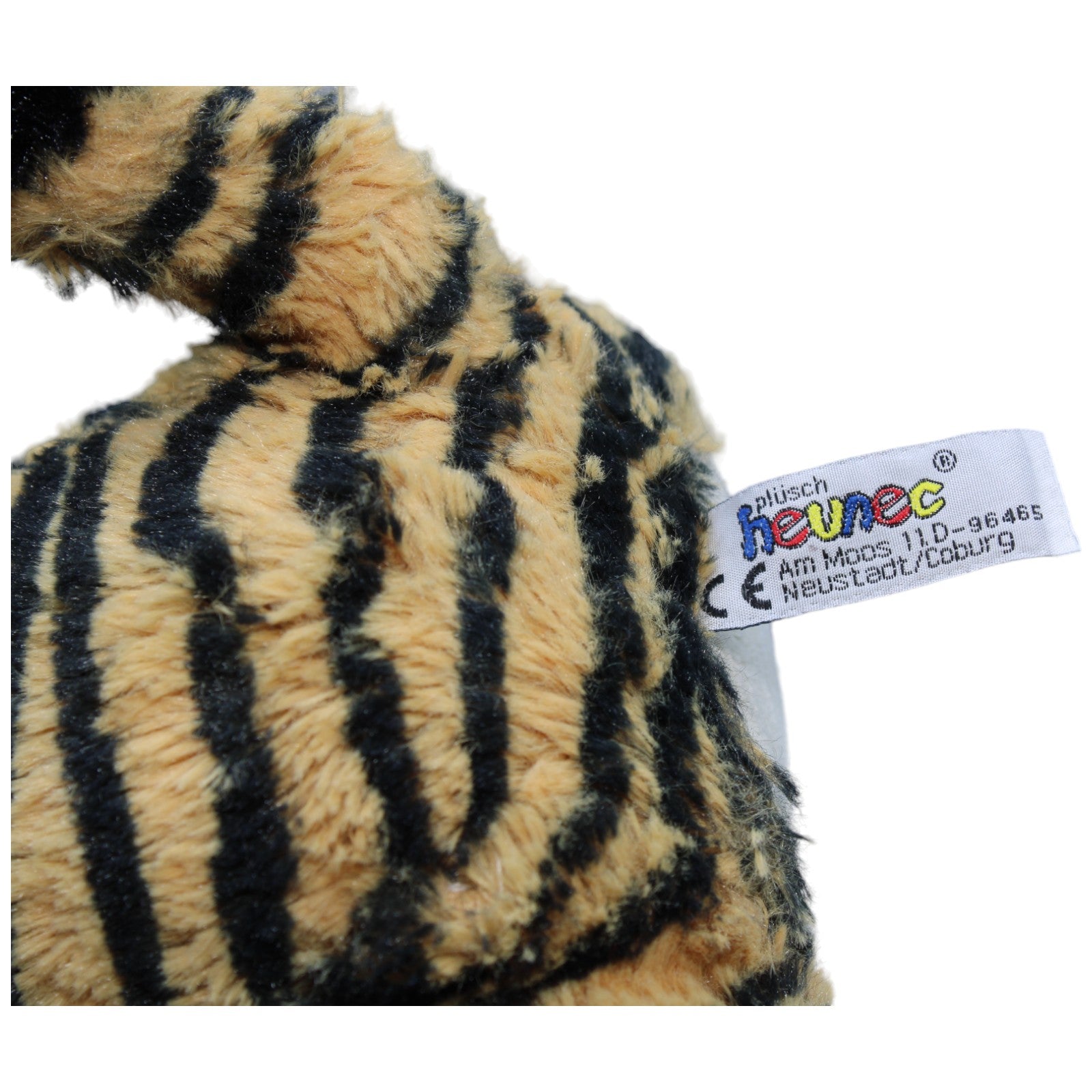 1233447 Heunec Tiger mit Schleife, sitzend Kuscheltier Kumpel Leo Gebraucht Glubschi