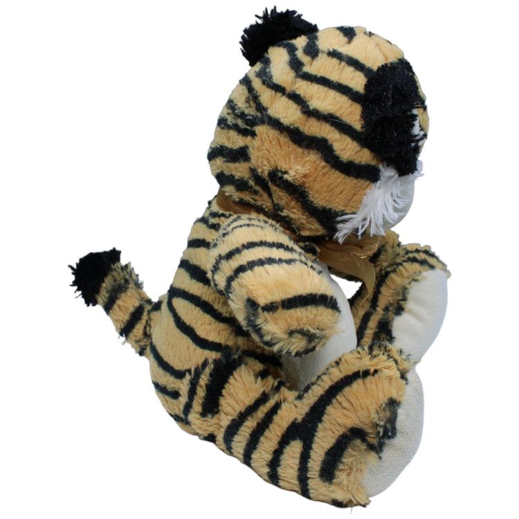 1233447 Heunec Tiger mit Schleife, sitzend Kuscheltier Kumpel Leo Gebraucht Glubschi