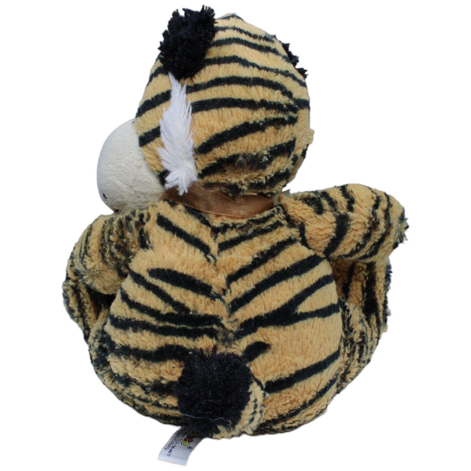 1233447 Heunec Tiger mit Schleife, sitzend Kuscheltier Kumpel Leo Gebraucht Glubschi