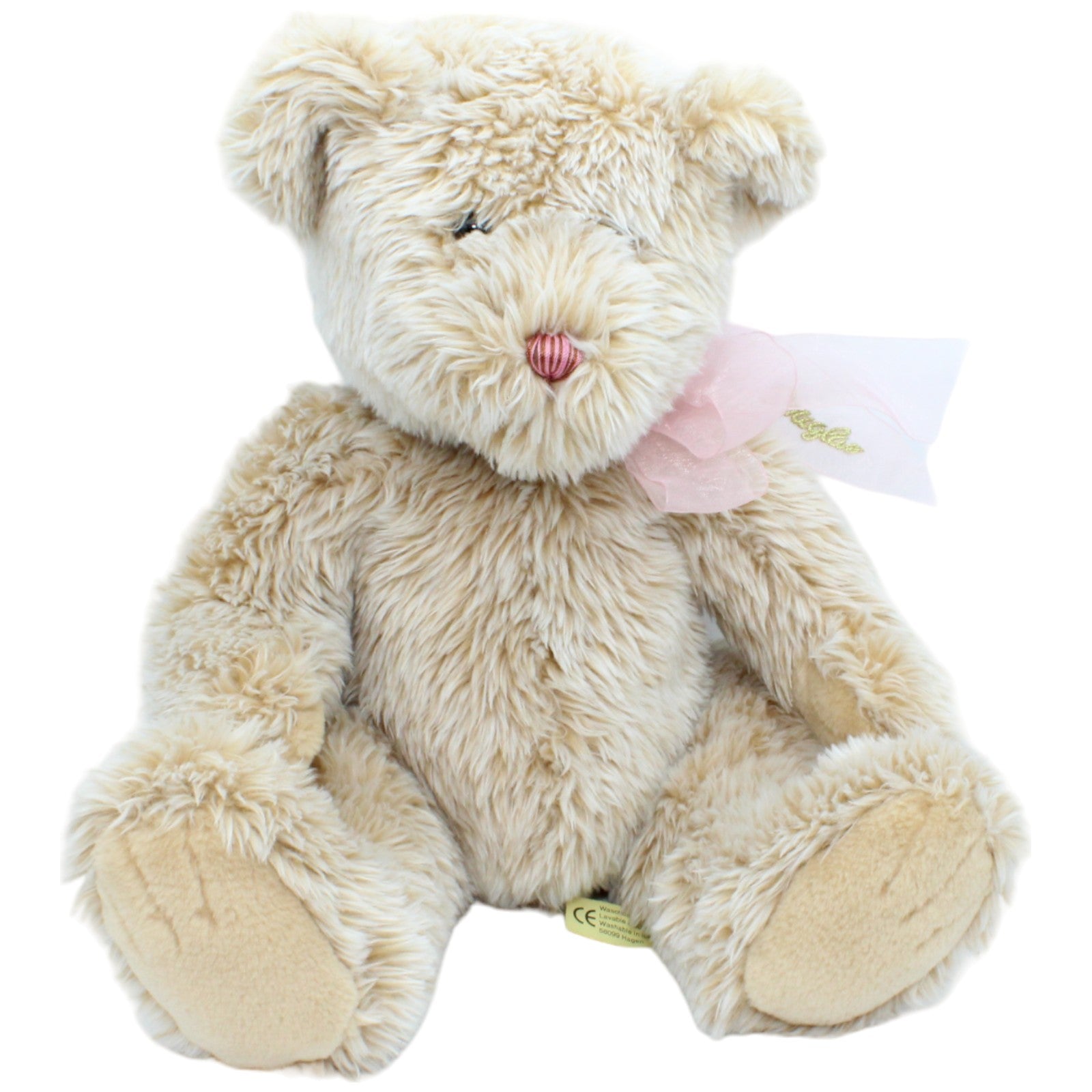 123491 Douglas Douglas Teddybär mit rosa Schleife Kuscheltier Kumpel Leo Gebraucht