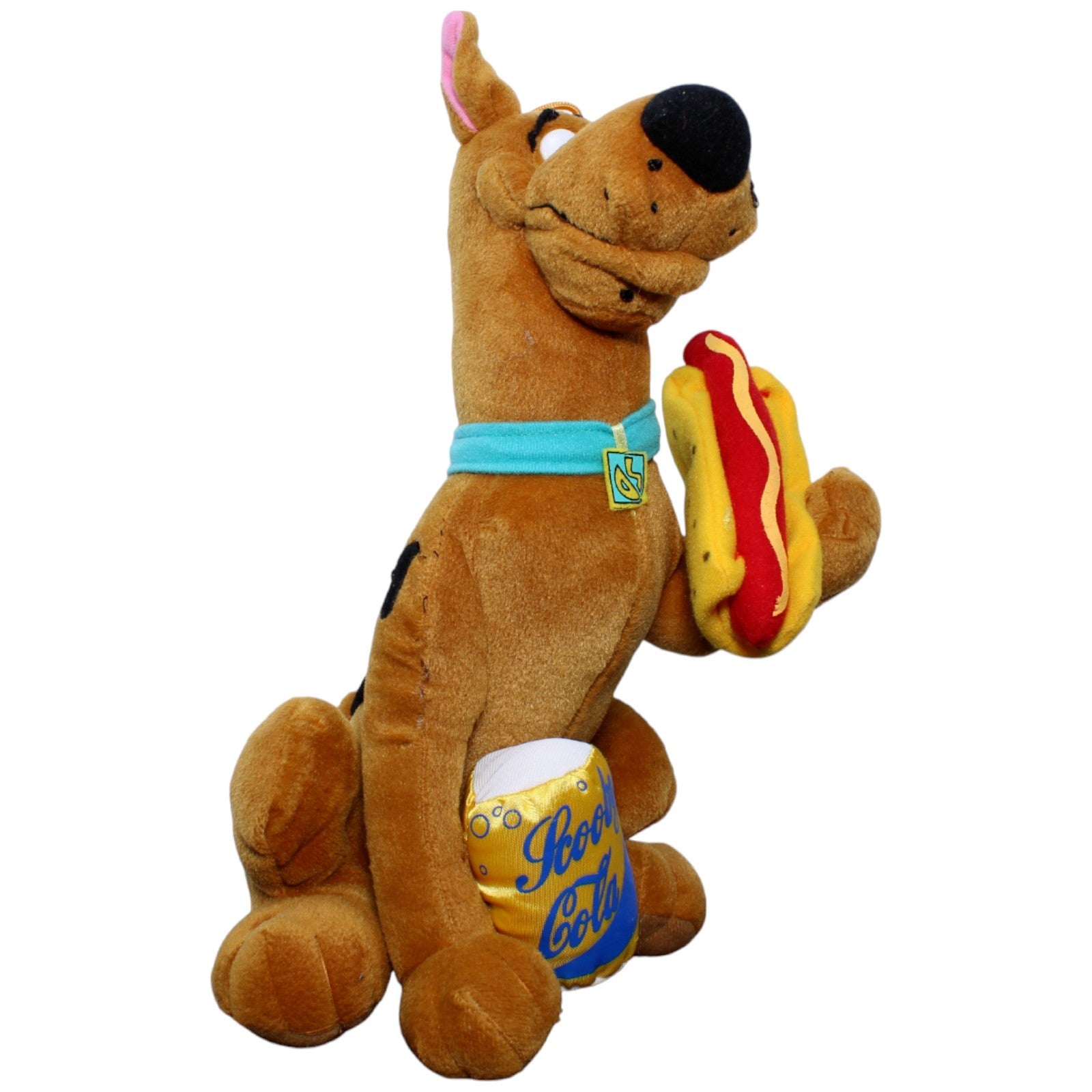 123577 Famosa Hund, Scooby-Doo mit Hot Dog & Scooby Cola Kuscheltier Kumpel Leo Disney