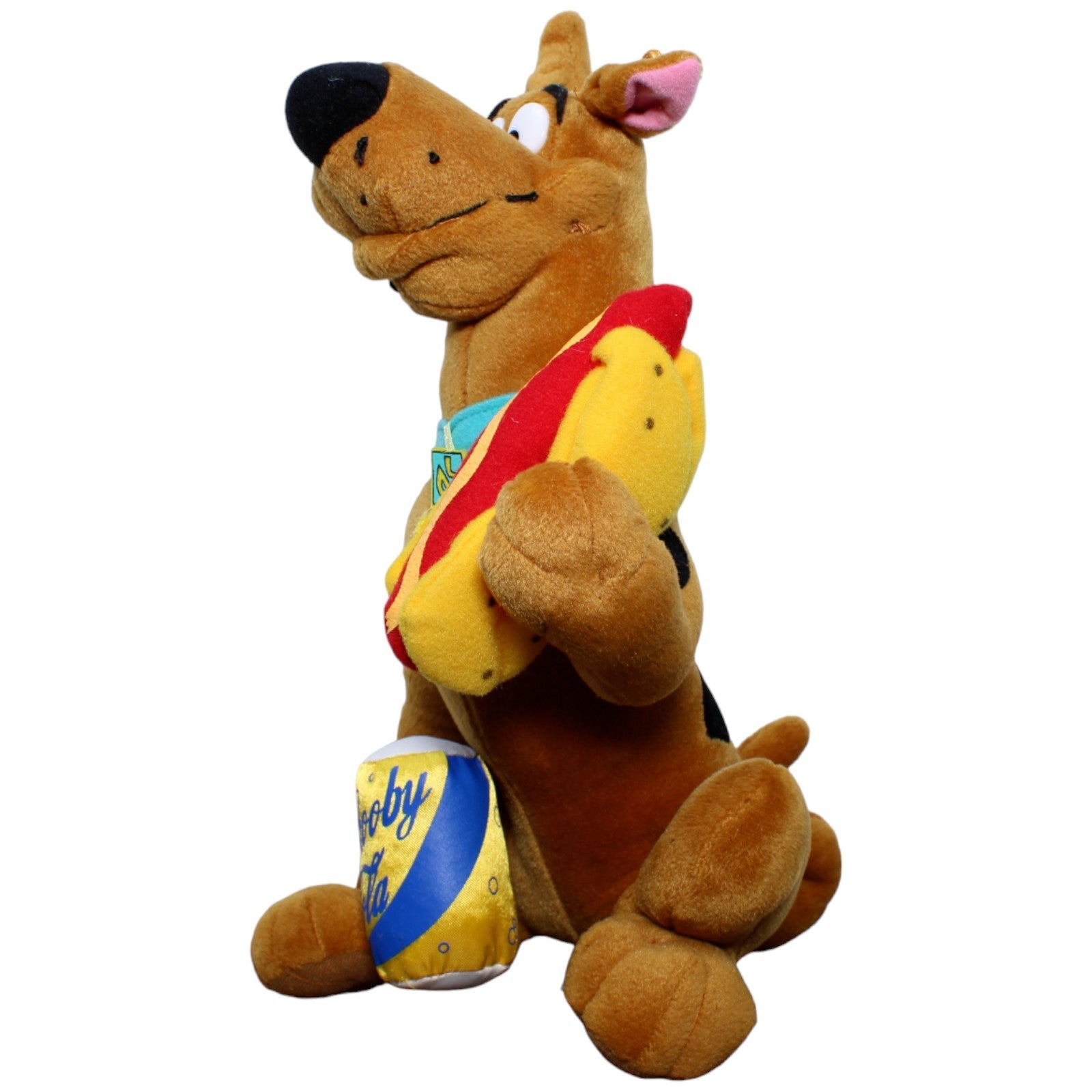 123577 Famosa Hund, Scooby-Doo mit Hot Dog & Scooby Cola Kuscheltier Kumpel Leo Disney