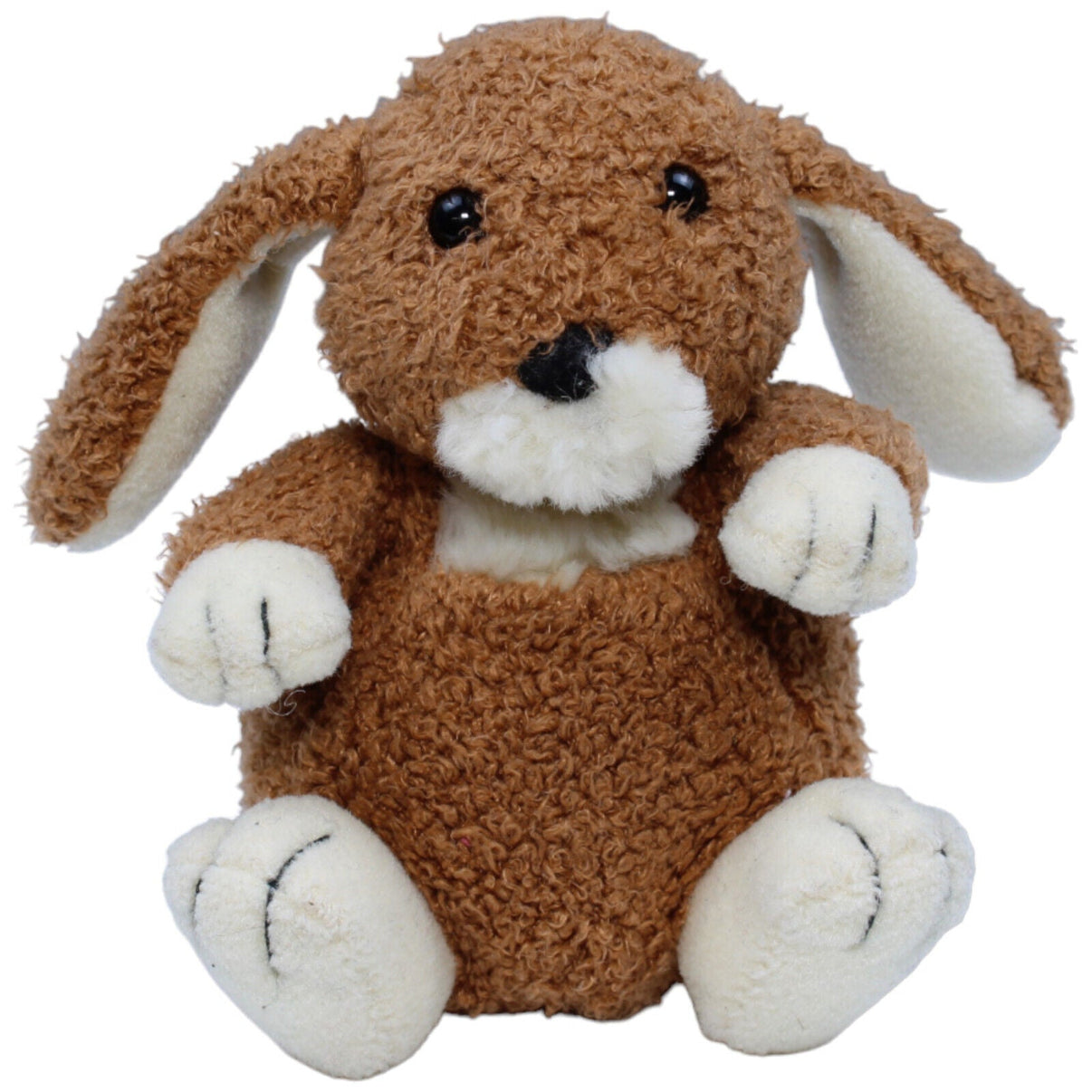 123587 NICI Vintage Hase dunkelbraun, sitzend Kuscheltier Kumpel Leo Gebraucht