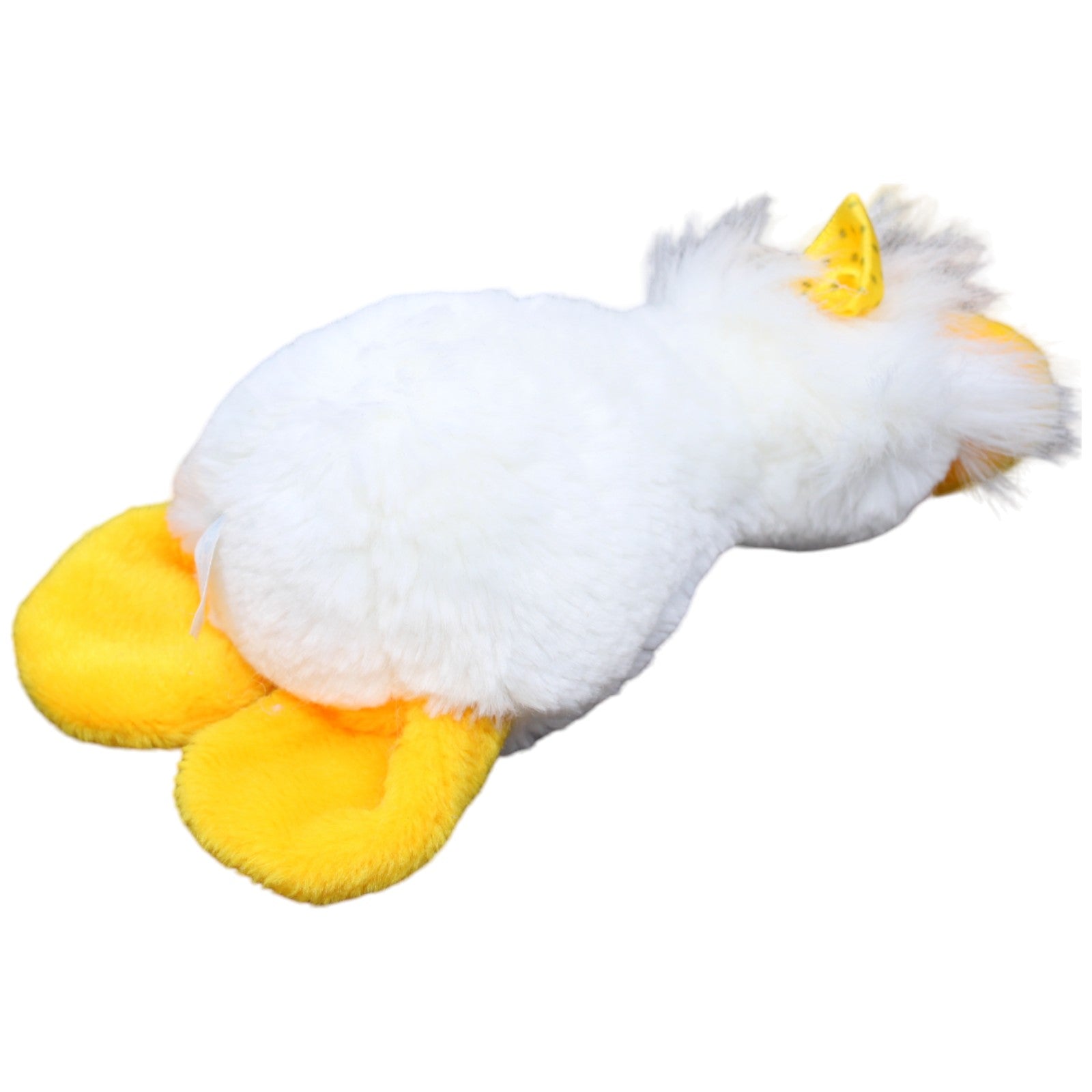 123597 NICI Ente mit gelber Schleife, liegend Kuscheltier Kumpel Leo Gebraucht