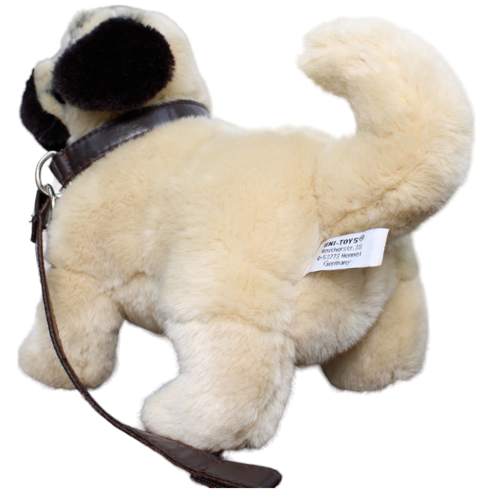 123684 Uni-Toys Hund, Mops mit Leine Kuscheltier Kumpel Leo Gebraucht