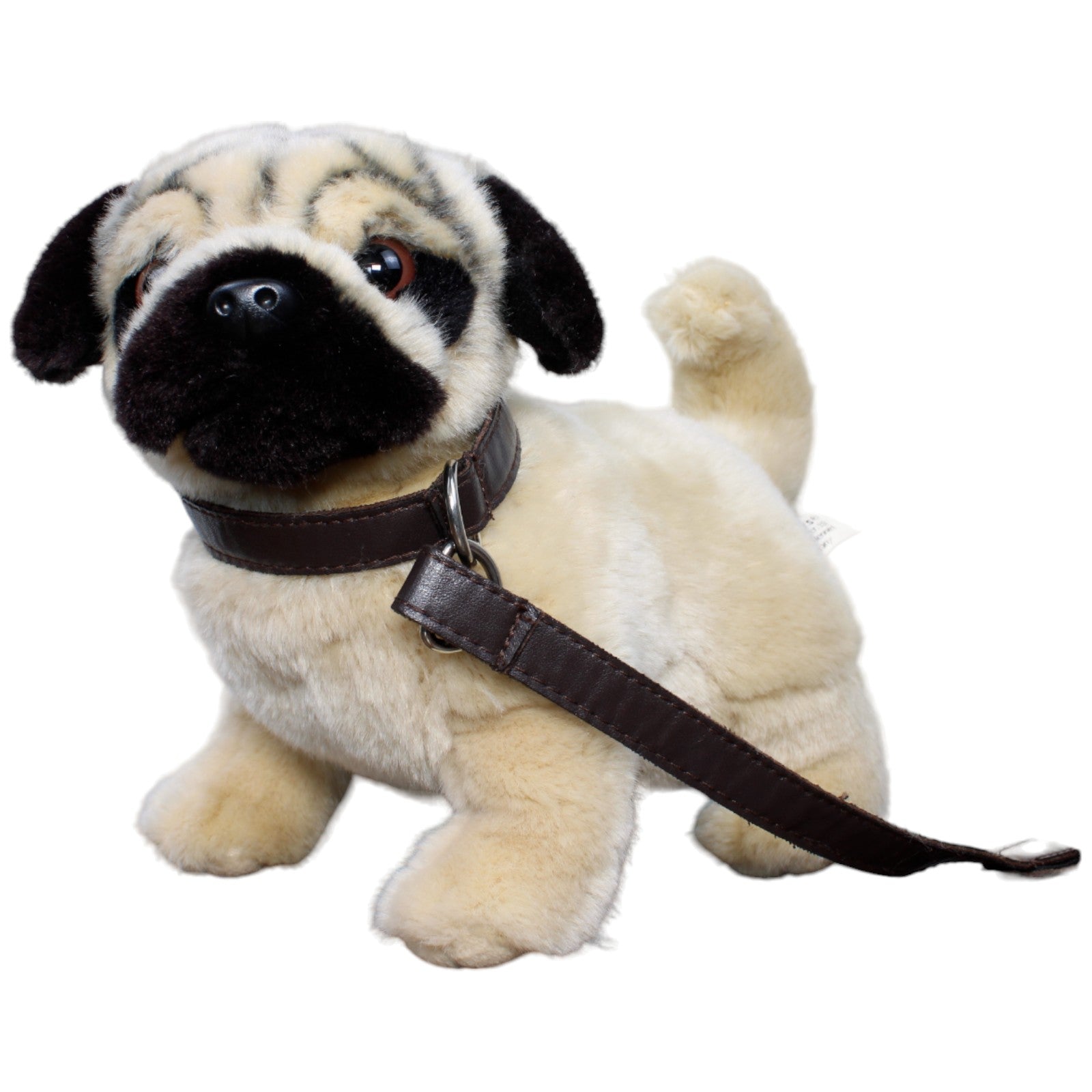 123684 Uni-Toys Hund, Mops mit Leine Kuscheltier Kumpel Leo Gebraucht