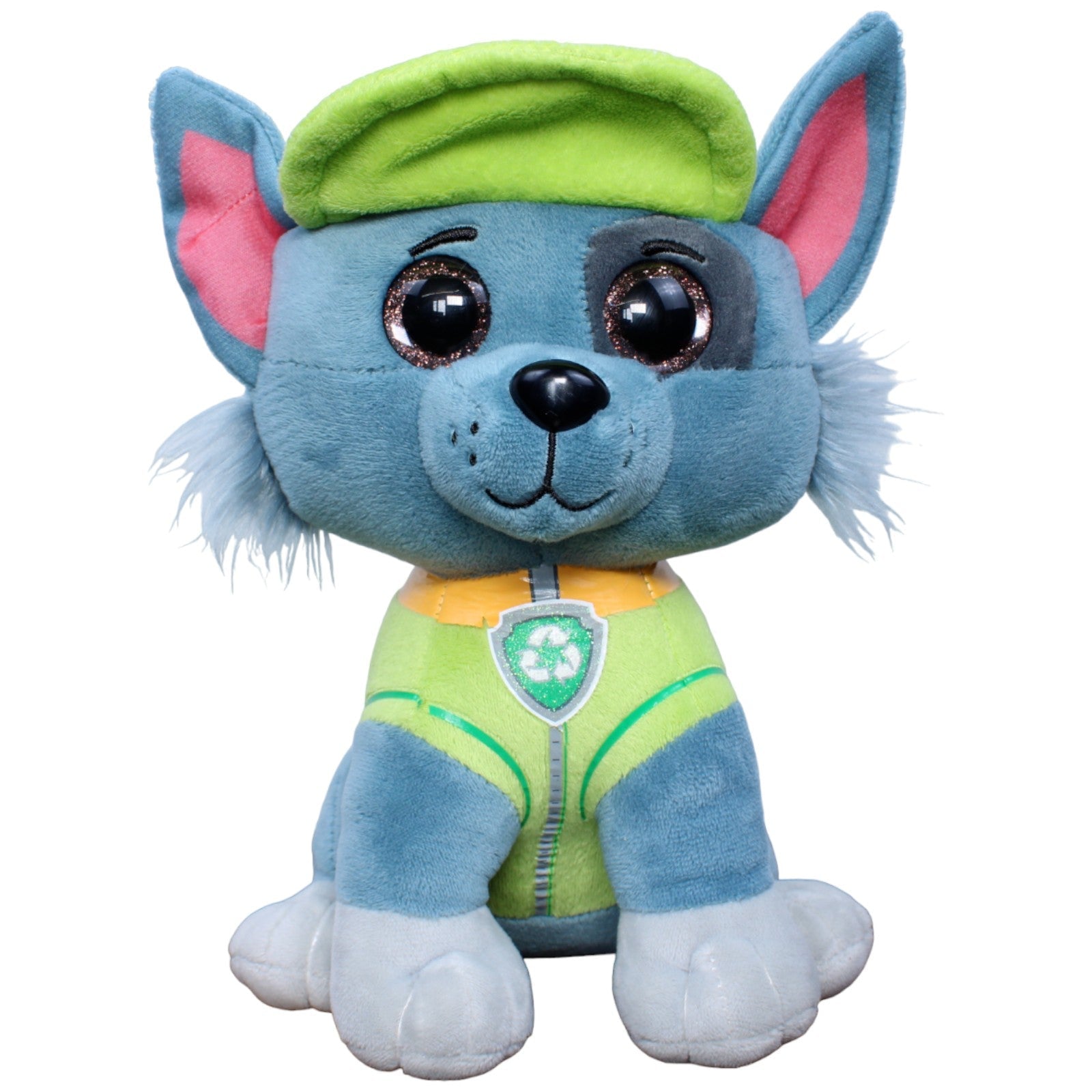 123687 TY Hund, Rocky aus Paw Patrol sitzend Kuscheltier Kumpel Leo Gebraucht Glubschi