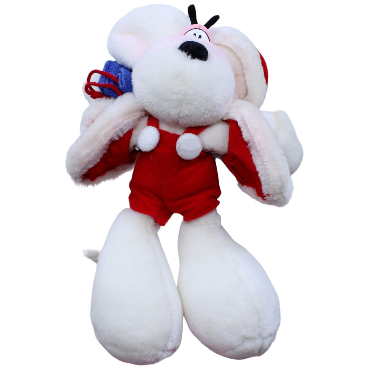 123689 Diddl Vintage Diddl-Maus im Weihnachtsoutfit mit Sack Kuscheltier Kumpel Leo Gebraucht