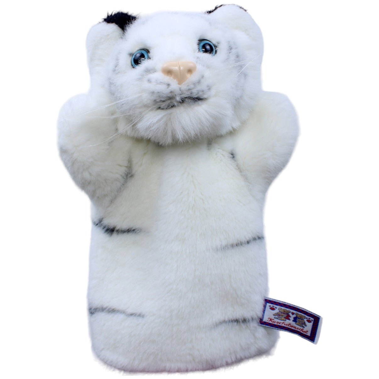 123697 Kuschelwuschel Handpuppe, Weißer Tiger Handpuppe Kumpel Leo Gebraucht