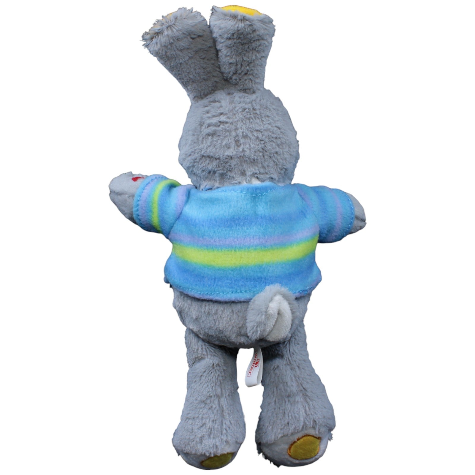 123741 Windel Singender Hase in blauem Pullover Kuscheltier Kumpel Leo Gebraucht