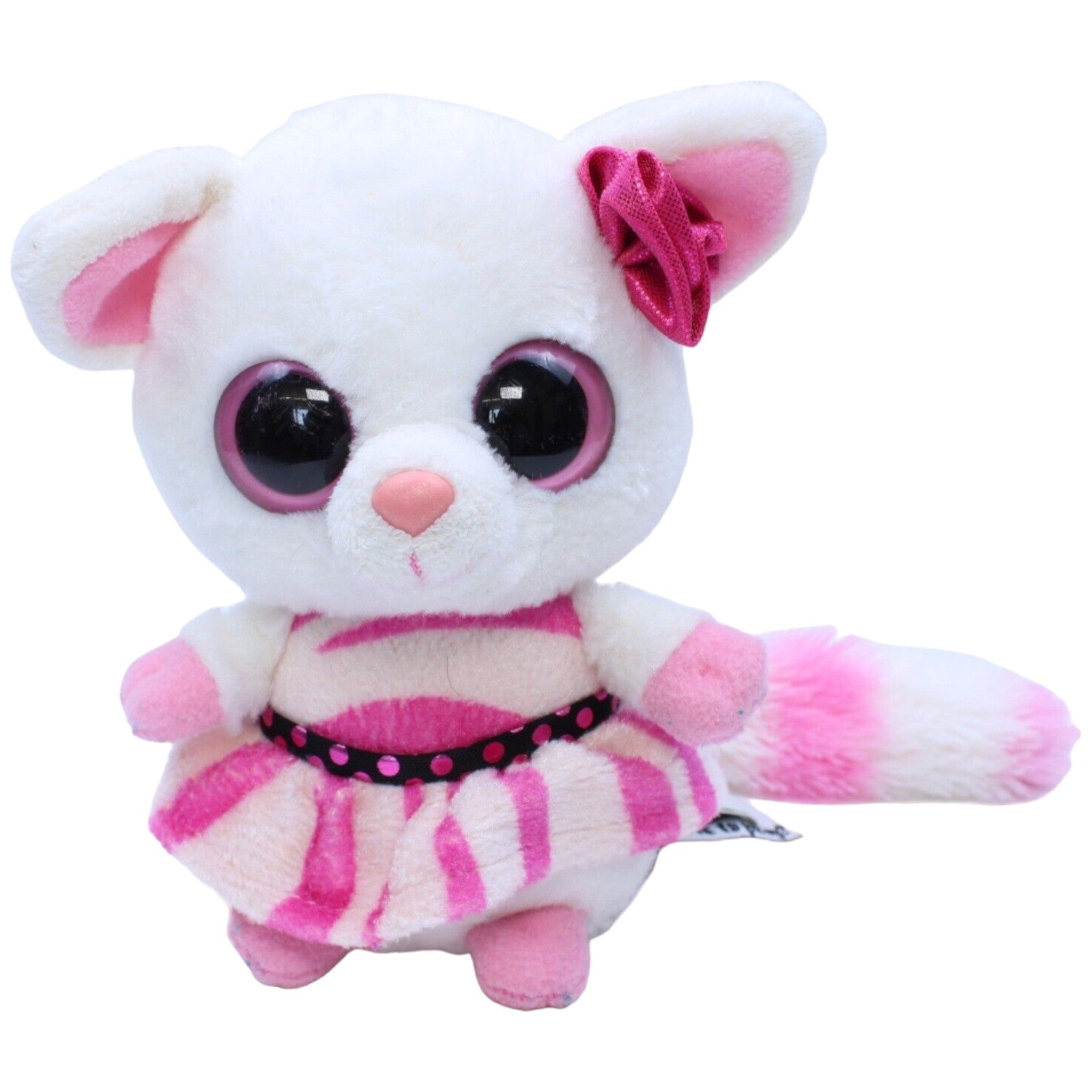 123805 Aurora Fennek Pammee aus YooHoo & Friends, rosa Kuscheltier Kumpel Leo Gebraucht Glubschi