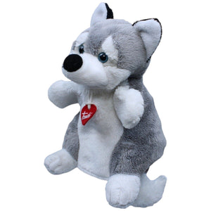 123820 Trudi Handpuppe Hund, Husky Handpuppe Kumpel Leo Gebraucht