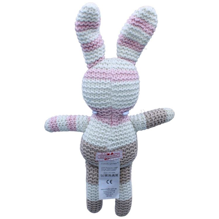 123921 Volltreffer Stick-Hase, rosa-grau-weiß Kuscheltier Kumpel Leo Gebraucht