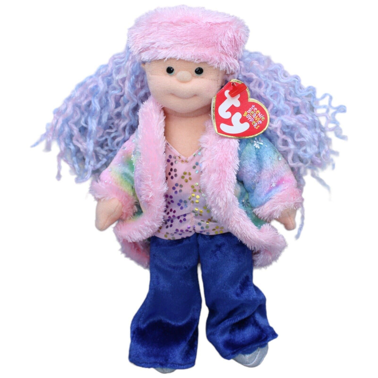 123937 TY Vintage teenie Beanie Boppers, Terrific Tessa Plüschfigur Kumpel Leo neu