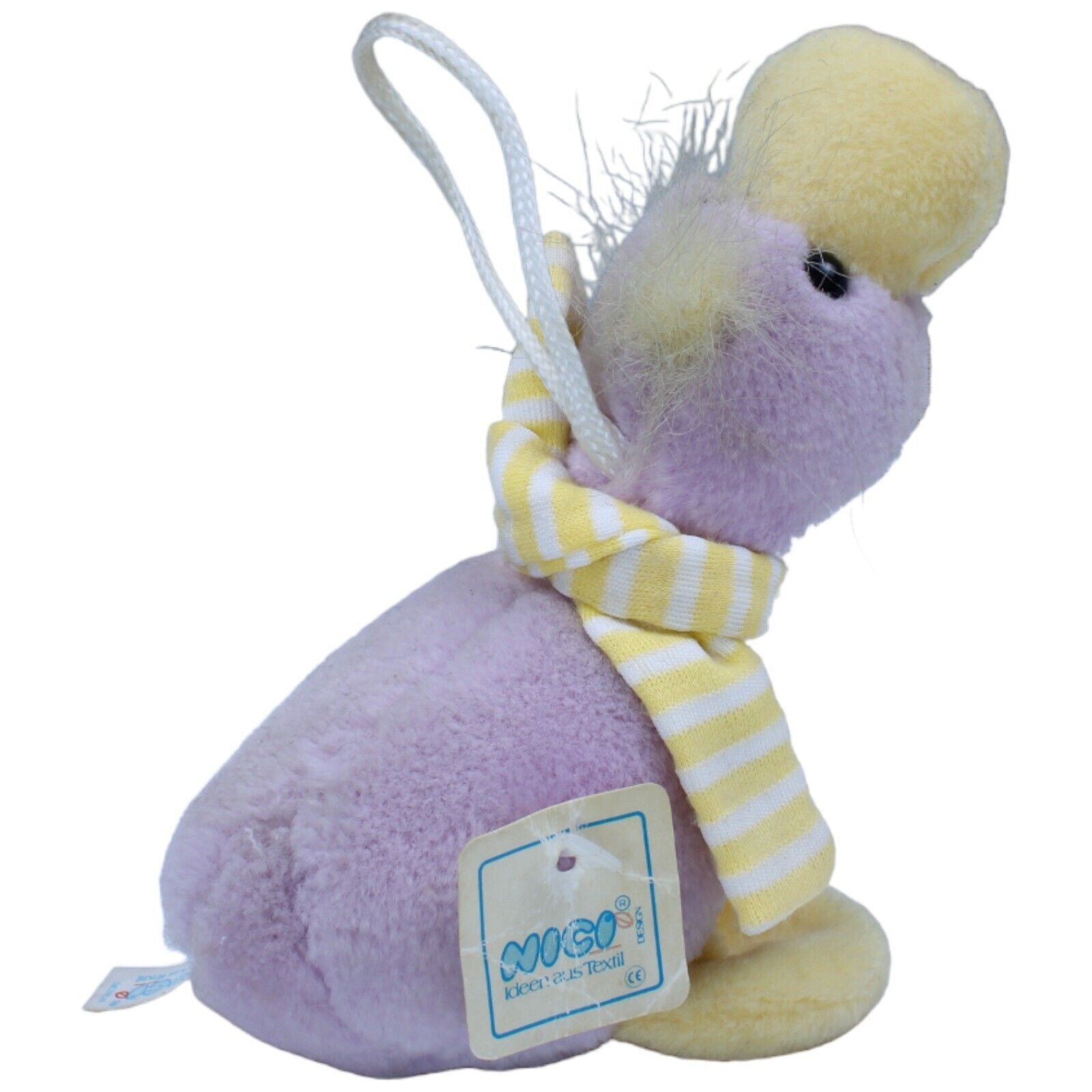 123939 NICI Ente lila-gelb mit Schal Kuscheltier Kumpel Leo Gebraucht