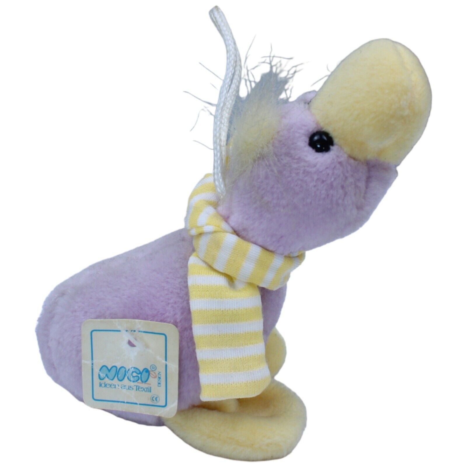 123939 NICI Ente lila-gelb mit Schal Kuscheltier Kumpel Leo Gebraucht