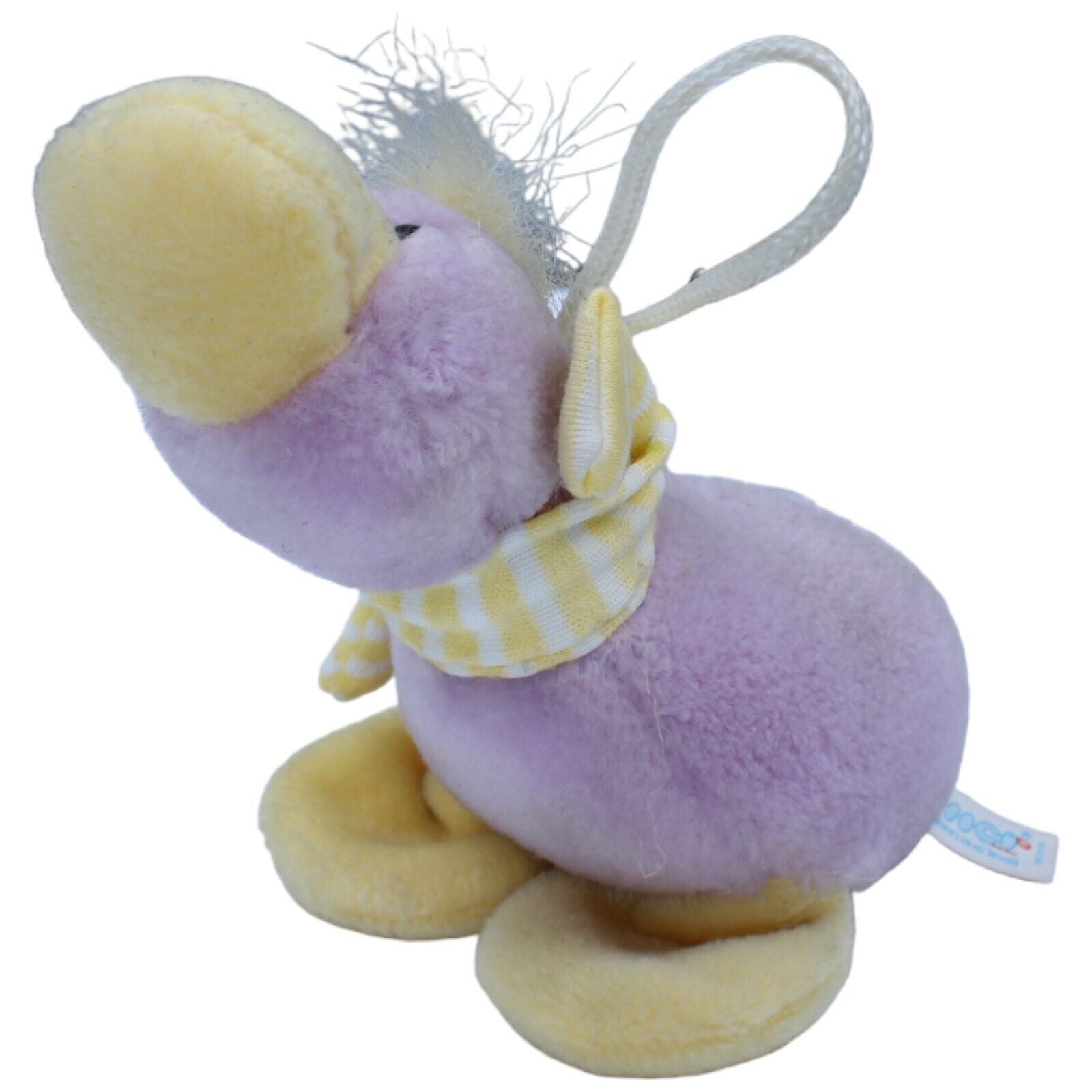 123939 NICI Ente lila-gelb mit Schal Kuscheltier Kumpel Leo Gebraucht