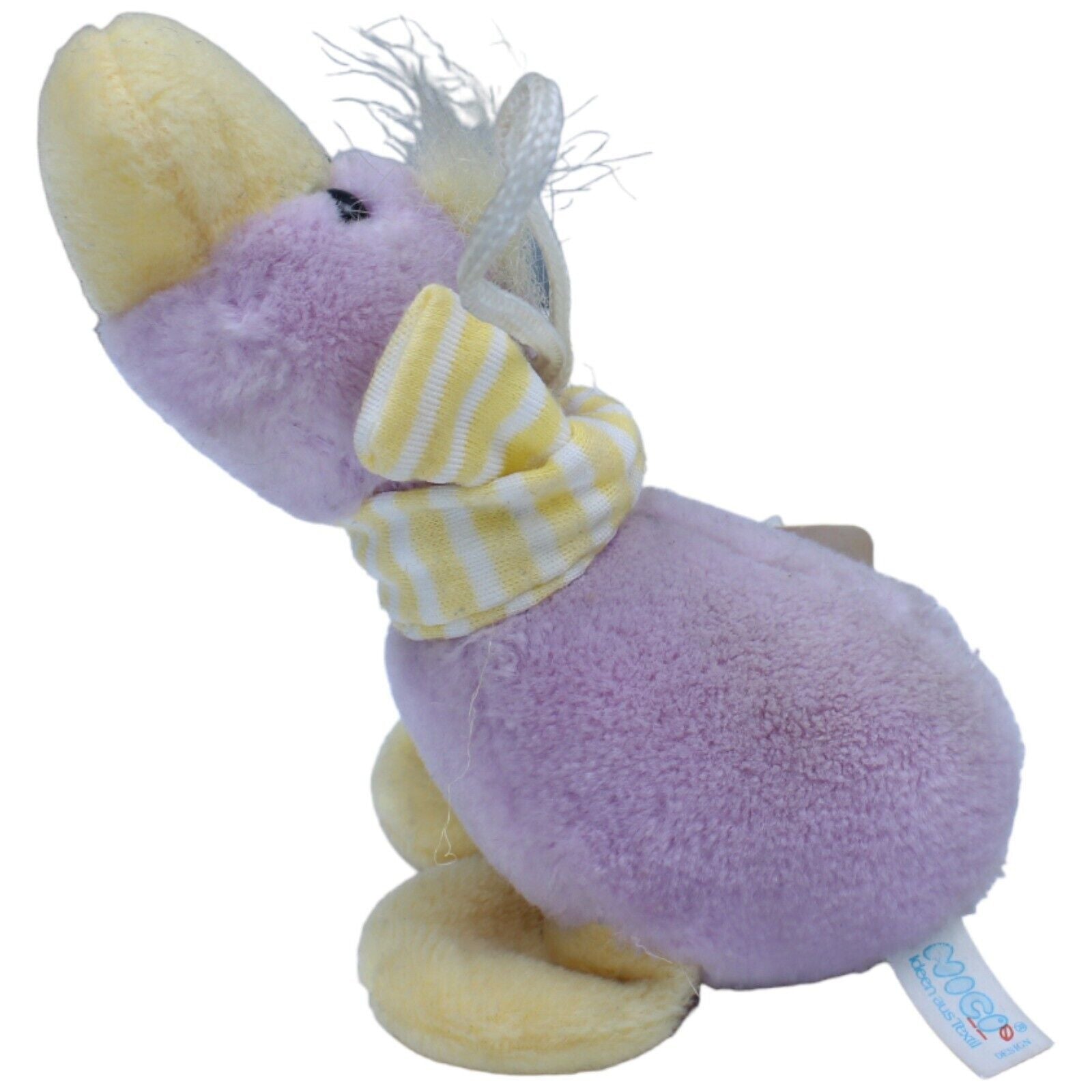 123939 NICI Ente lila-gelb mit Schal Kuscheltier Kumpel Leo Gebraucht